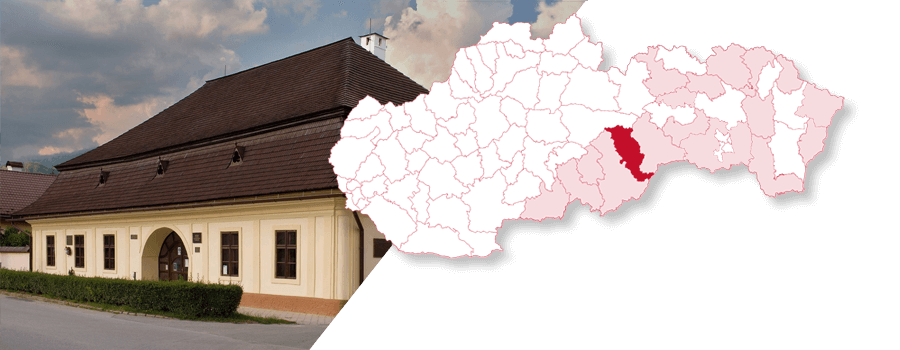 Mapa Slovenska so zvýrazneným okresom Revúca