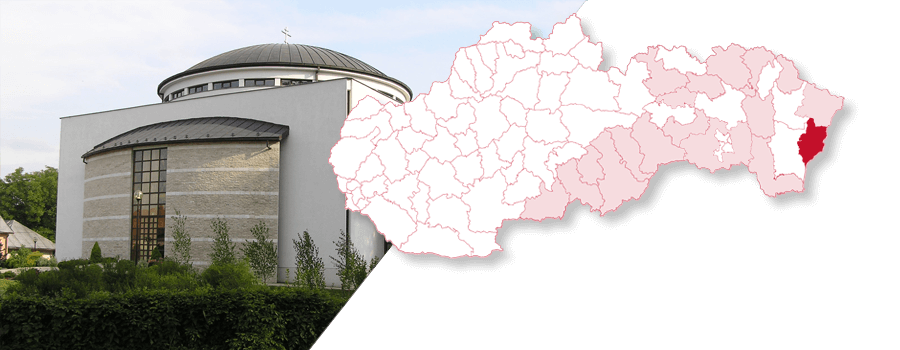 Mapa Slovenska so zvýrazneným okresom Sobrance