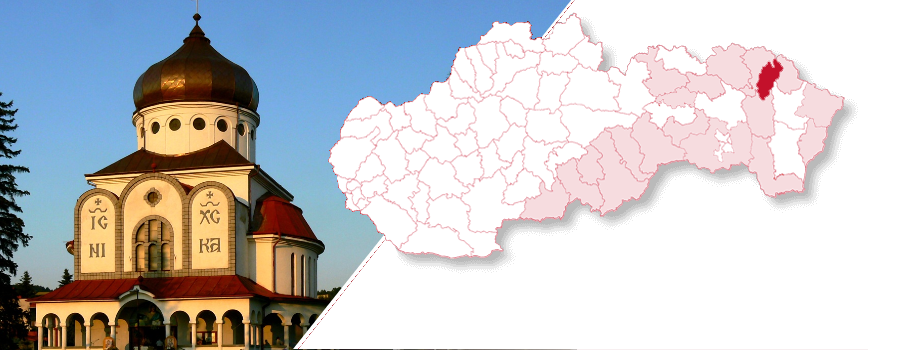 Mapa Slovenska so zvýrazneným okresom Stropkov